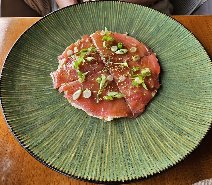 Sliced red tuna