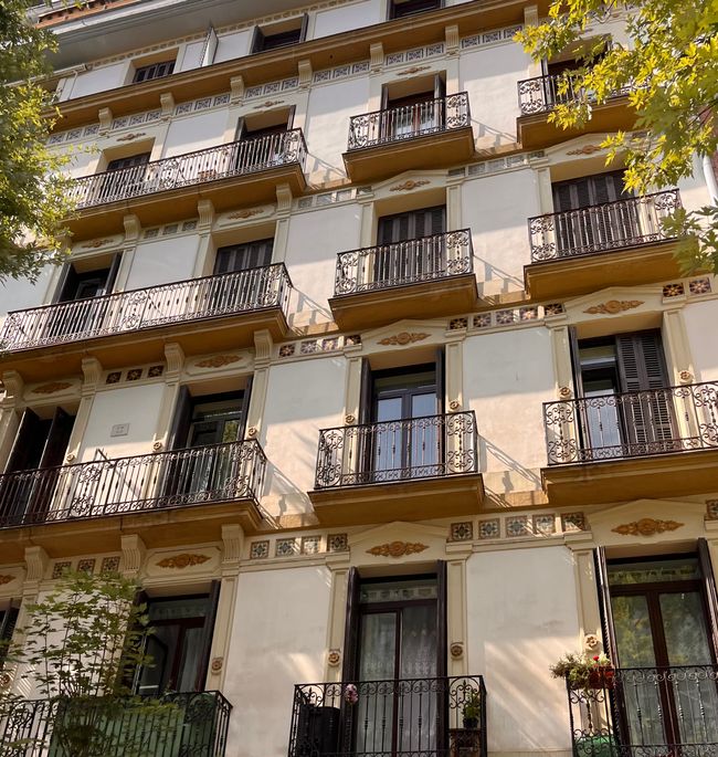 Great Art Nouveau facades in San Sebastian