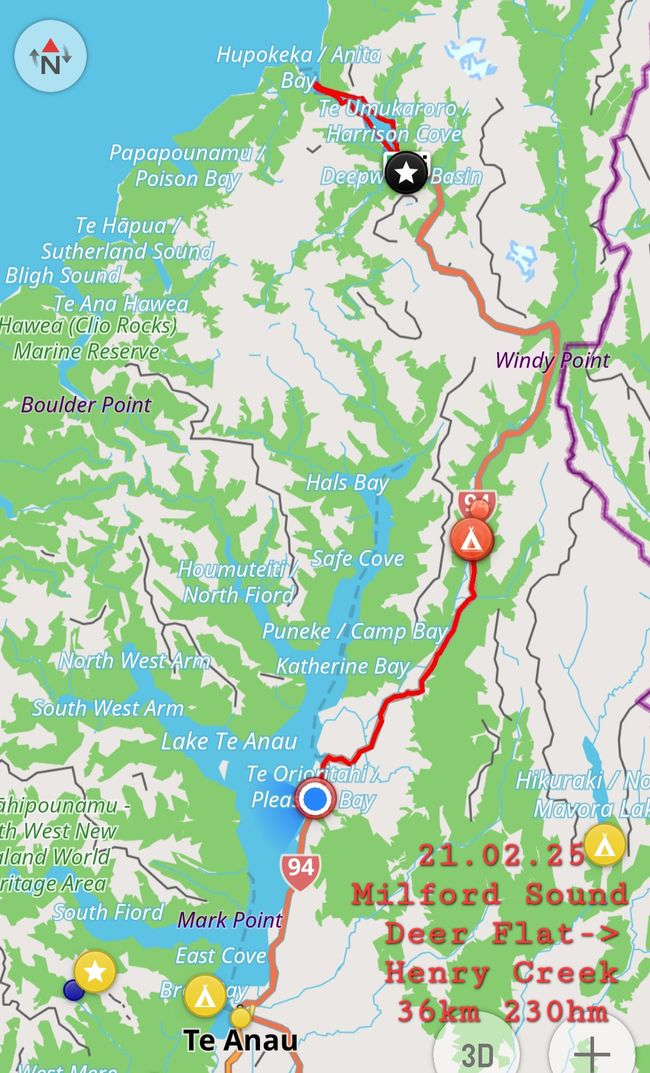 21.2.25 Milford Sound -> Lake Te Anau