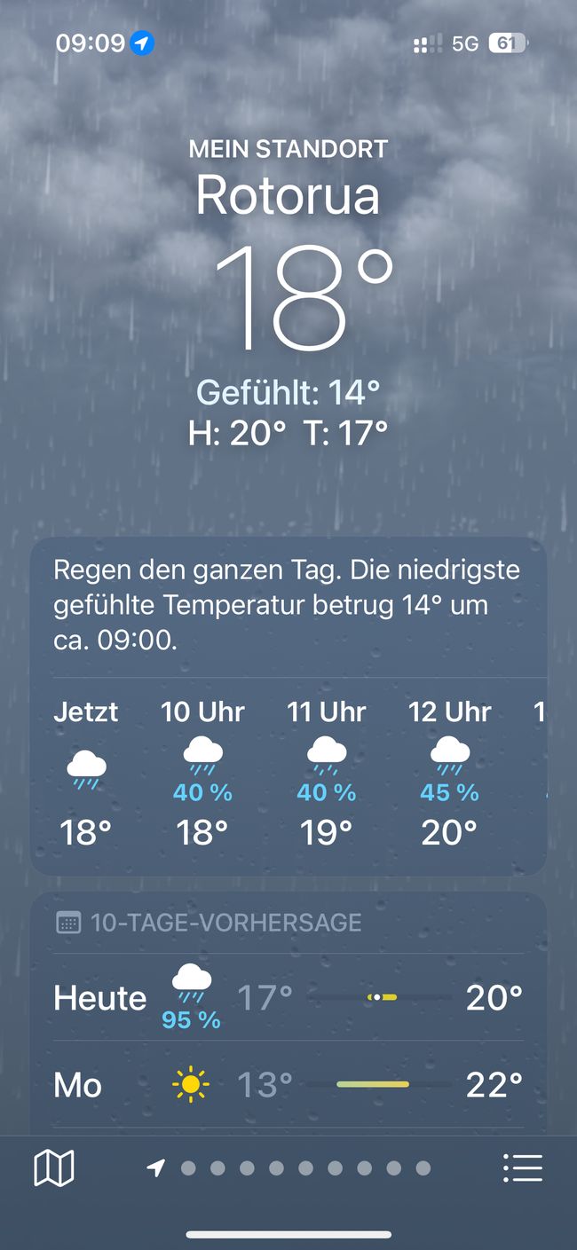 Smell of sulfur, hot springs, and water from above...