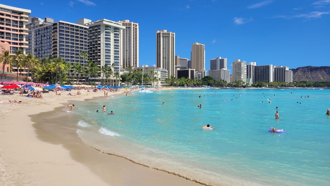 Downtown Honolulu – Fun at the Waikiki-Beach