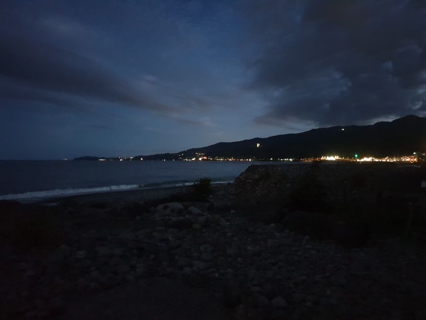 Die Küste bei Odawara bei Nacht