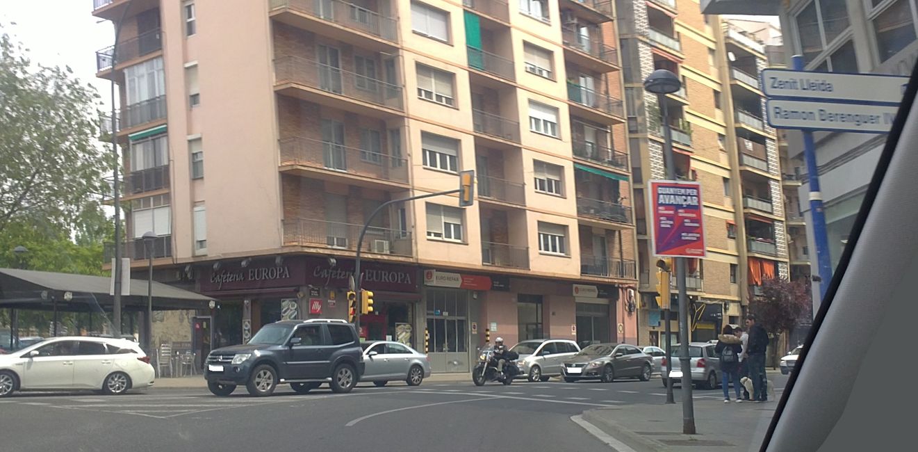 Foto dalla mia auto a Lleida (Catalogna, Spagna) (aprile 2019)