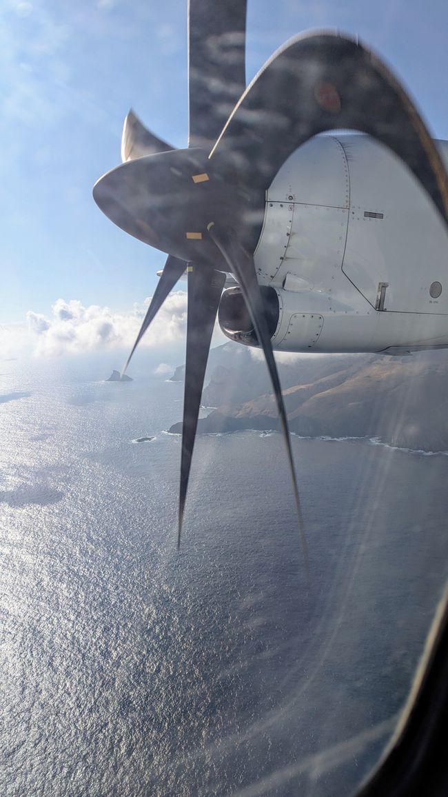 Platz neben dem Propeller