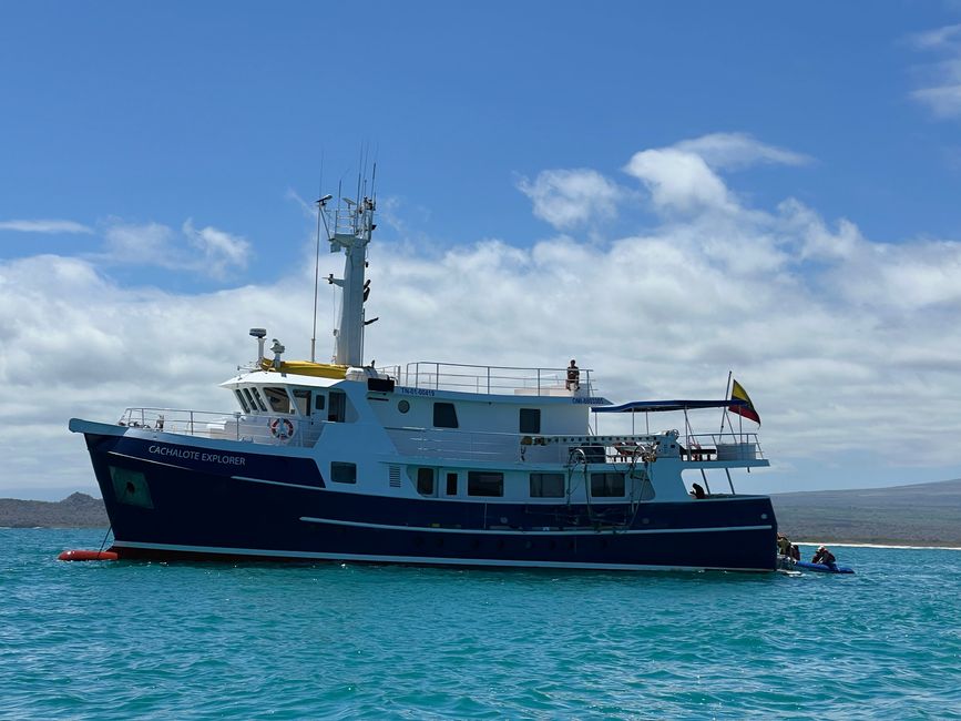 Le Cachalote Explorer dans le port 