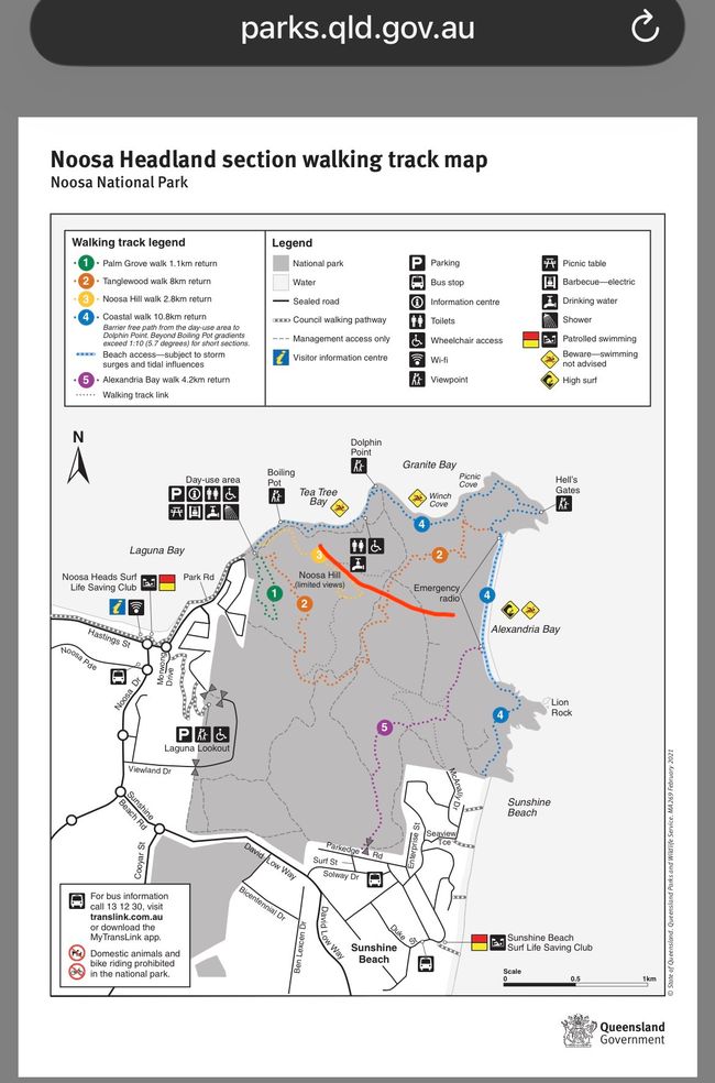 Noosa Nationalpark | 14 km bei 29 Grad