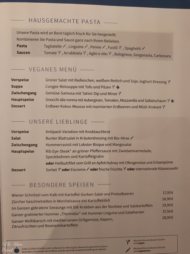 Speisekarte Atlantik 