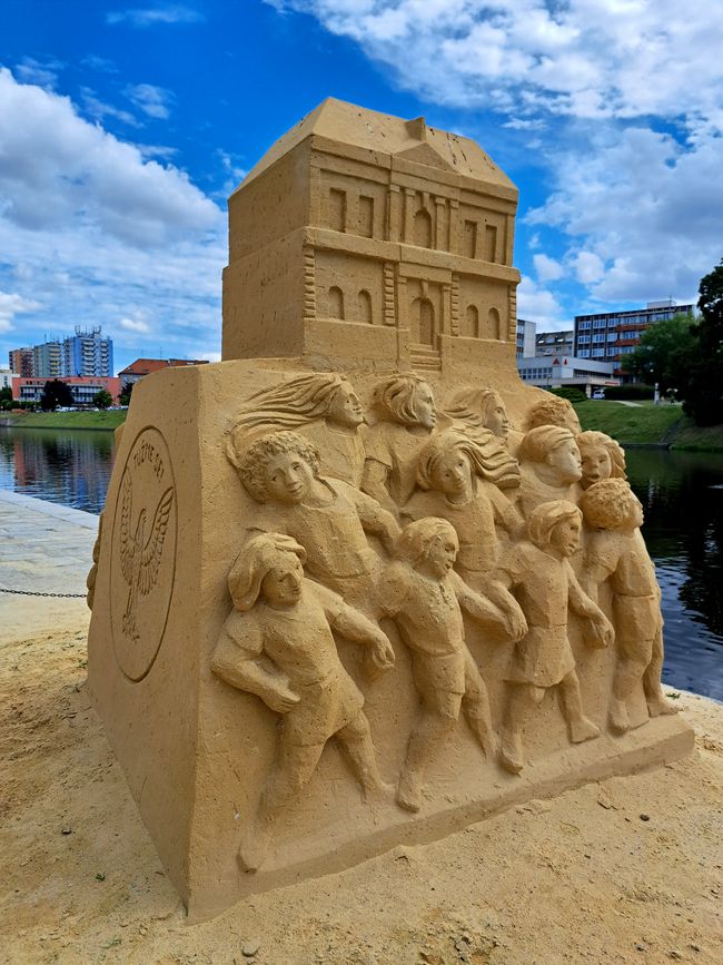 Sandkunst in Písek 