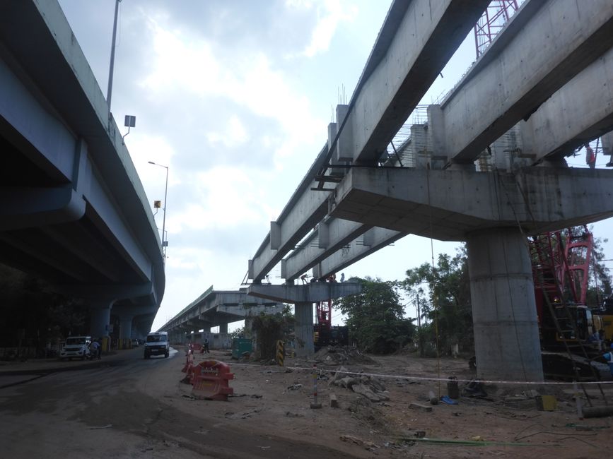 在66号公路的施工现场