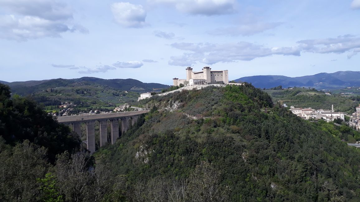 Ponte delle Torri, a 76-meter high aqueduct in the south of Spoleto