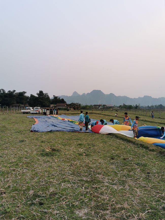 Continuing the journey to Vang Vieng - Hike to the Silver Cross Viewpoint and hot air balloon ride