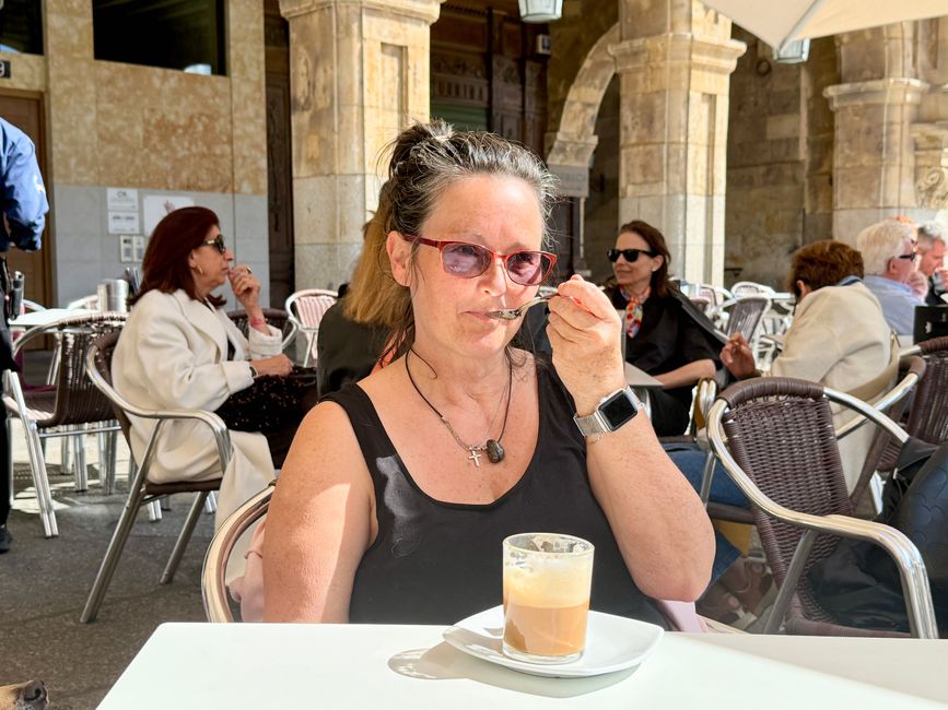 The decaffeinated cappuccino tasted particularly good there.