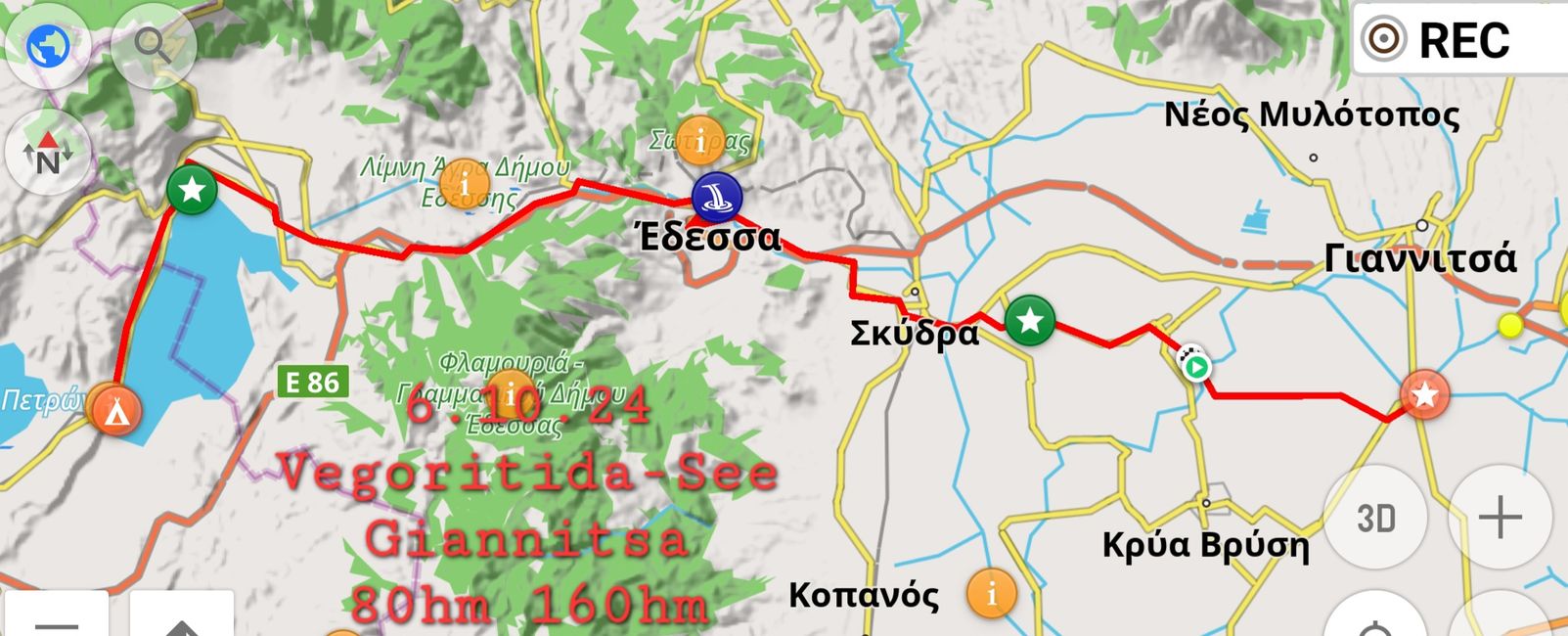 6.10.24 über Edessa in die Ebene 