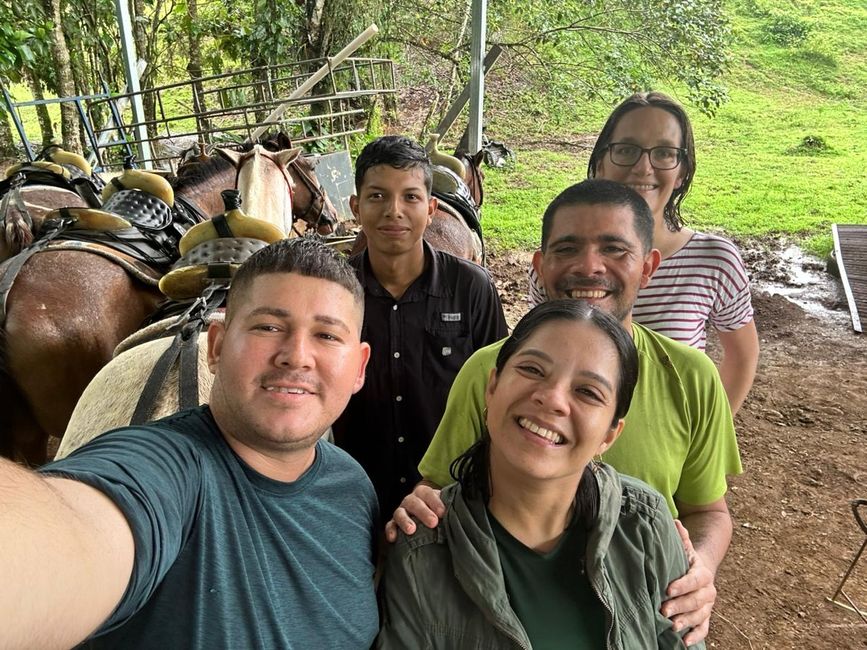 Links die zwei Guides, rechts Nono, Mariano und ich