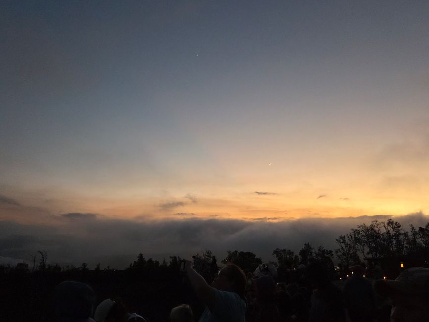The sun sets