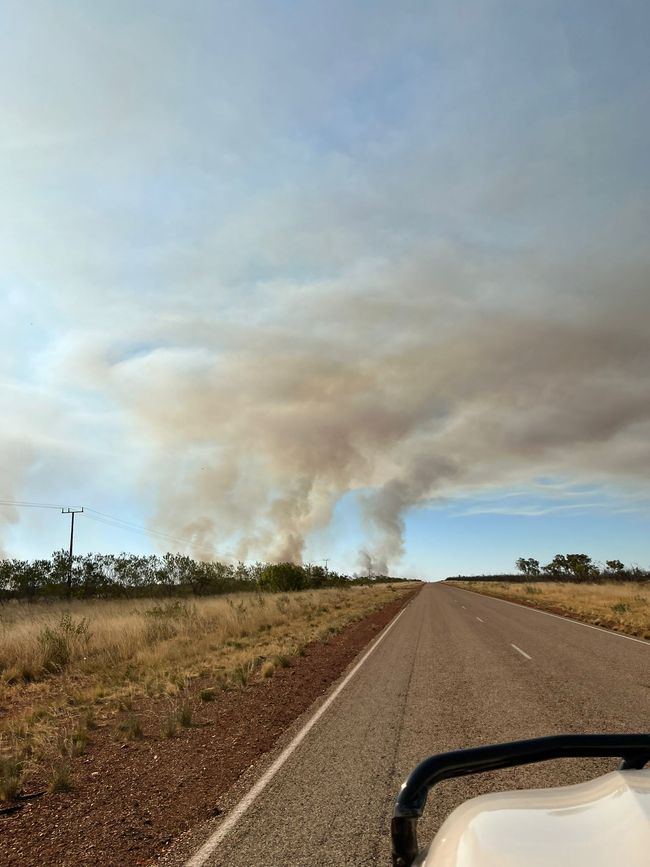 Unkontrollierter Buschbrand