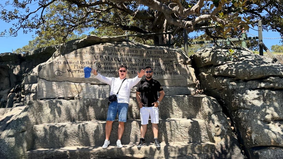 Mrs Macquarie’s Chair im Royal Botanic Garden Sydney.