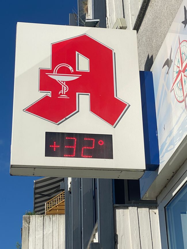 Wer hätte das gedacht - 9:15 Uhr - allerdings Sonnenseite