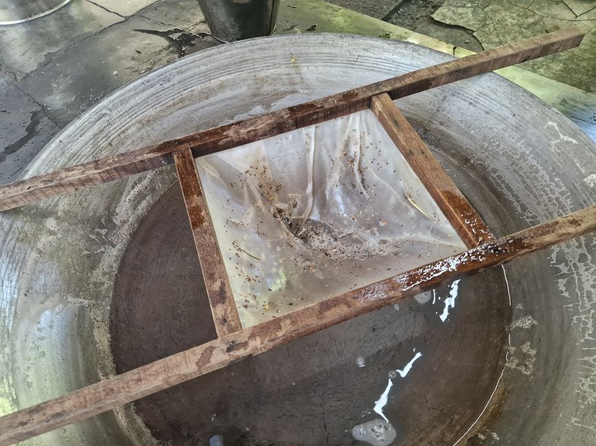 Piezas de azúcar, la masa blanda se vierte en moldes pequeños para enfriar