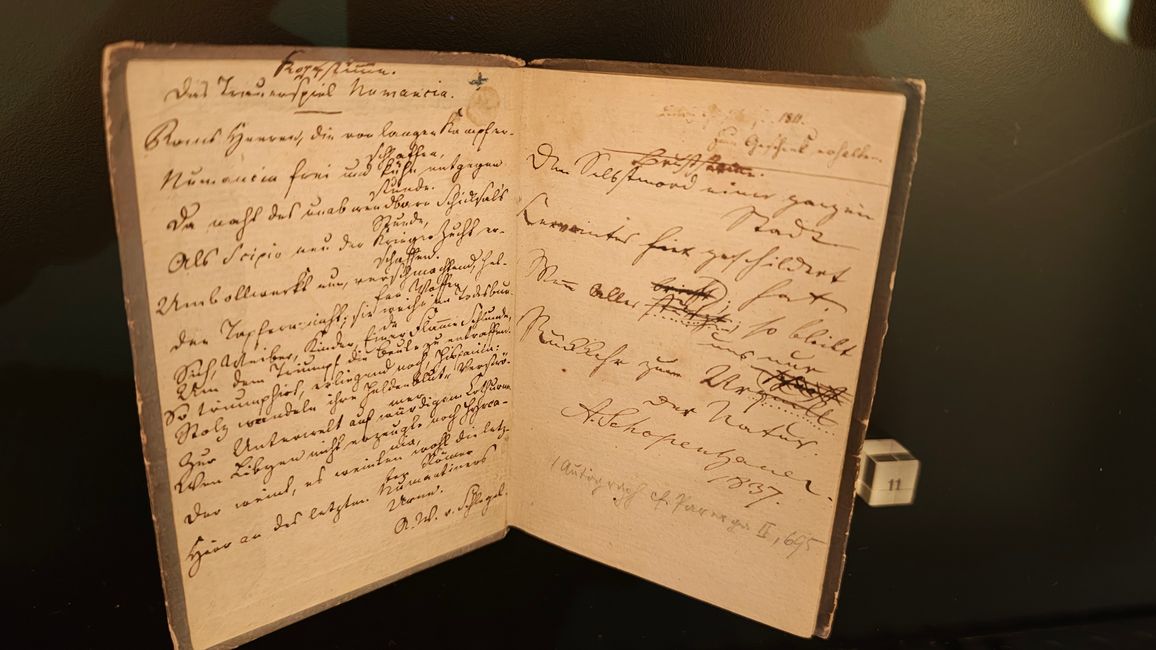 Verso scritto a mano di Schopenhauer