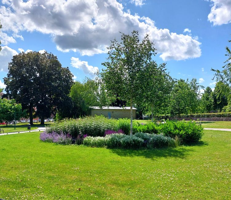 At one end of Folkparken