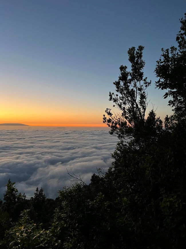 Over the clouds sunset