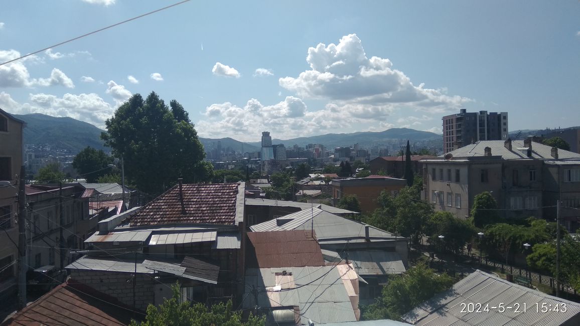 View of Tbilisi from the hostel