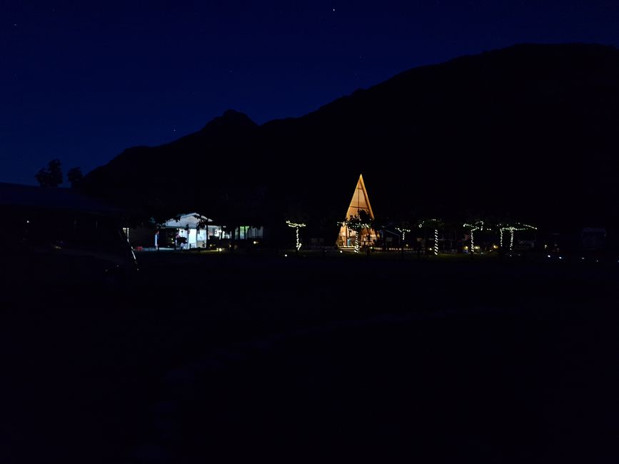 Stellplatz am Abend