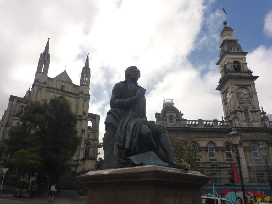 Robert Burns im Octagon von Dunedin