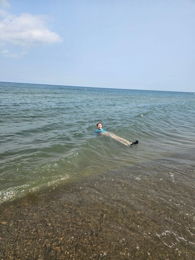 Swimming in Lake Erie...