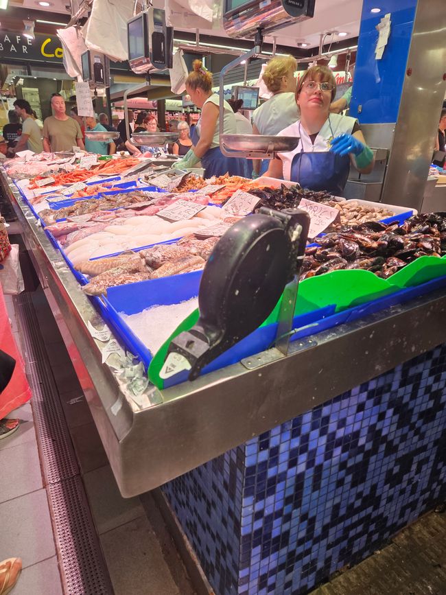 Wartemarken am Fischstand