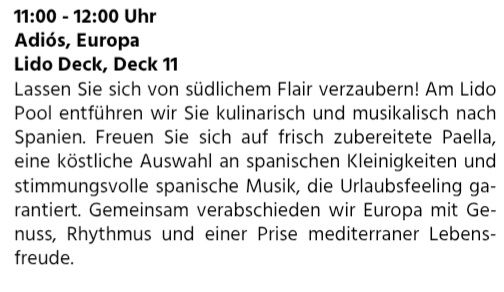 Tag 14: Adios Europa