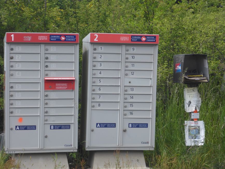 Die Briefkästen sind eher funktional