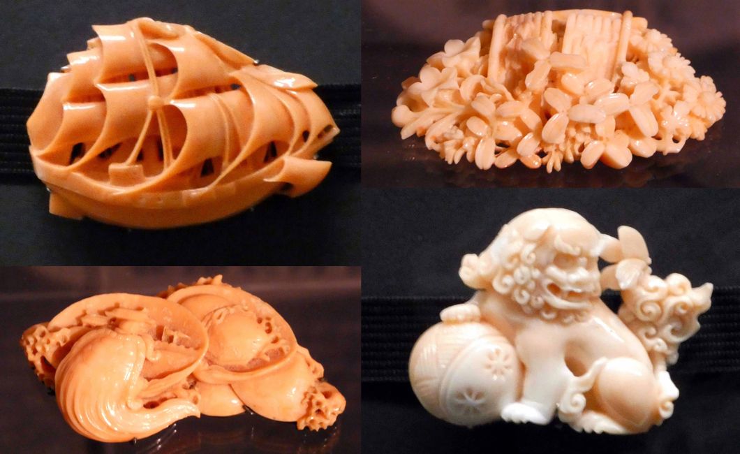 Kōchi Castle Museum Korallen-Kunst ca. 2cm gross