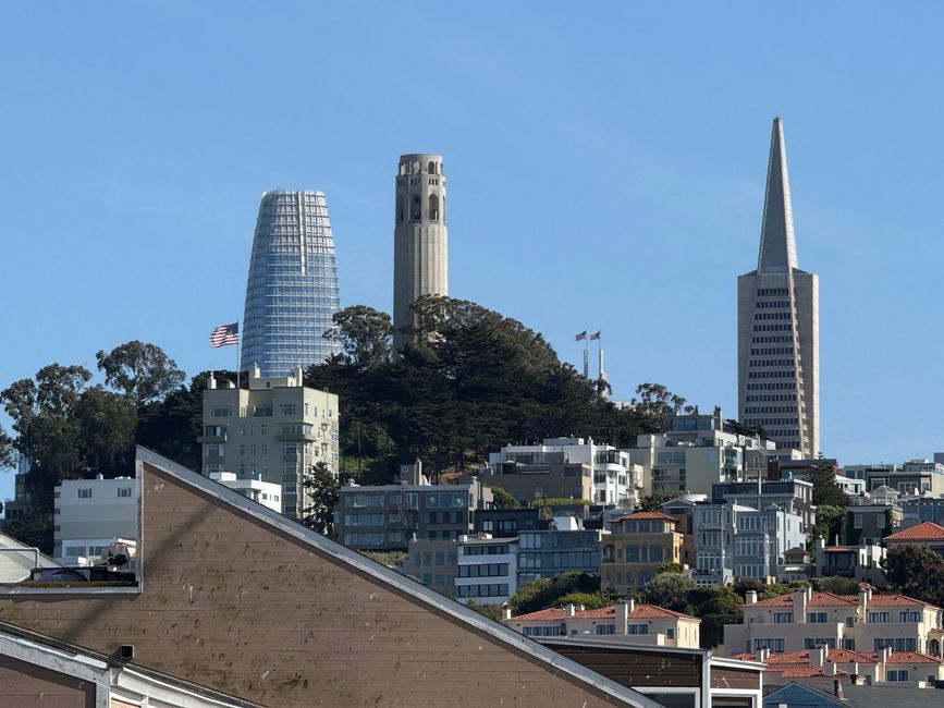 Coit Tower et Transamerica Pyramid