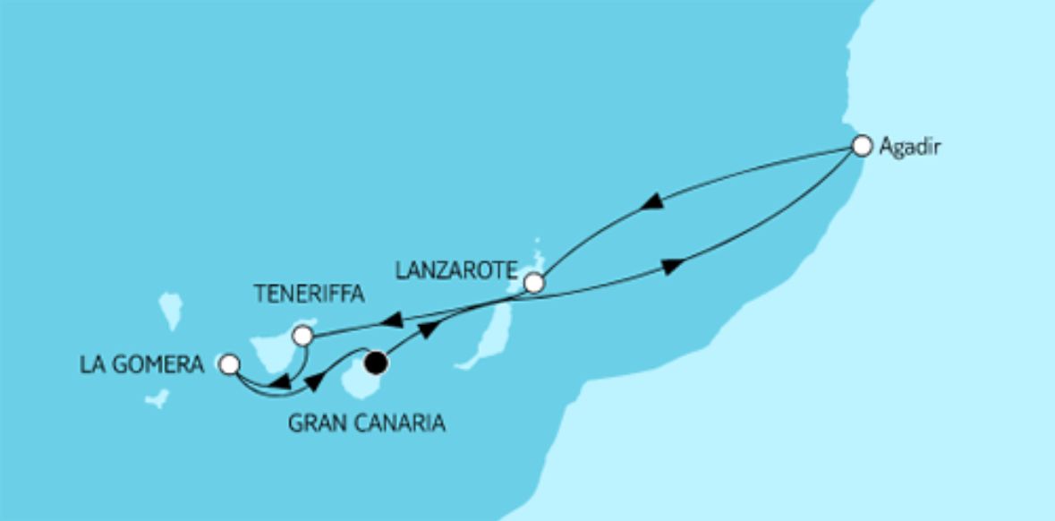 Unsere 3.Kreuzfahrt vom 16.2.-23.2.25
Kanaren mit Marokko-mit der Mein Schiff 7