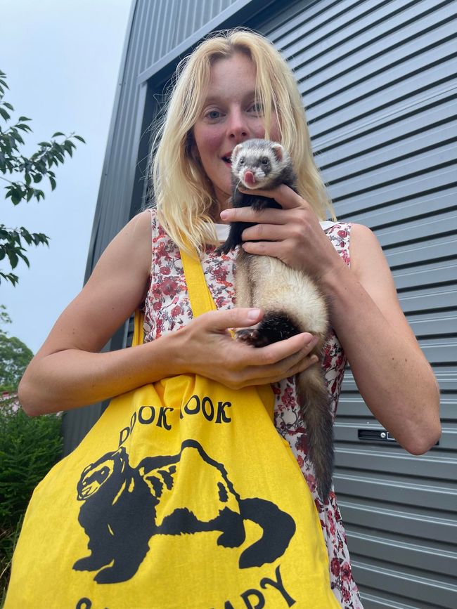 Little ferret photoshoot for Effie's donation page