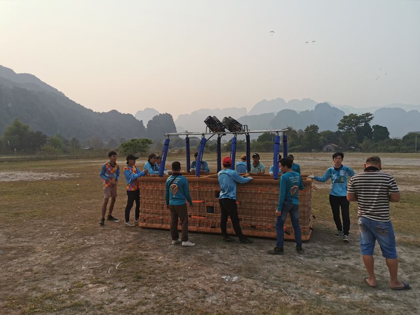 Continuing the journey to Vang Vieng - Hike to the Silver Cross Viewpoint and hot air balloon ride