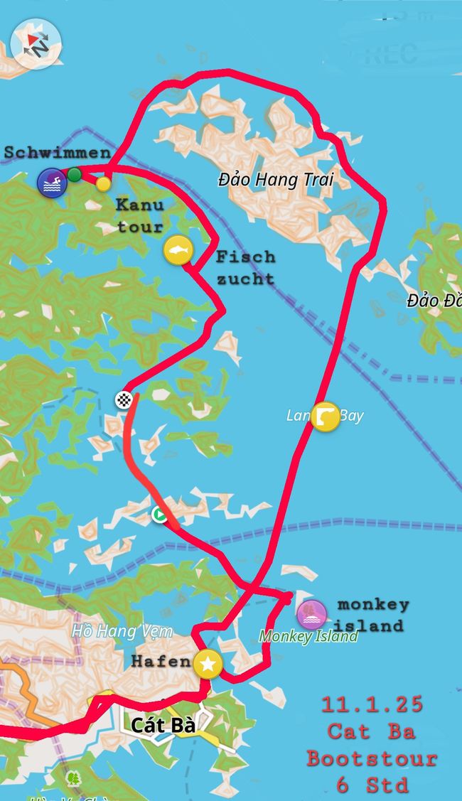 11.1.25 Cat Ba con barca Green Trails