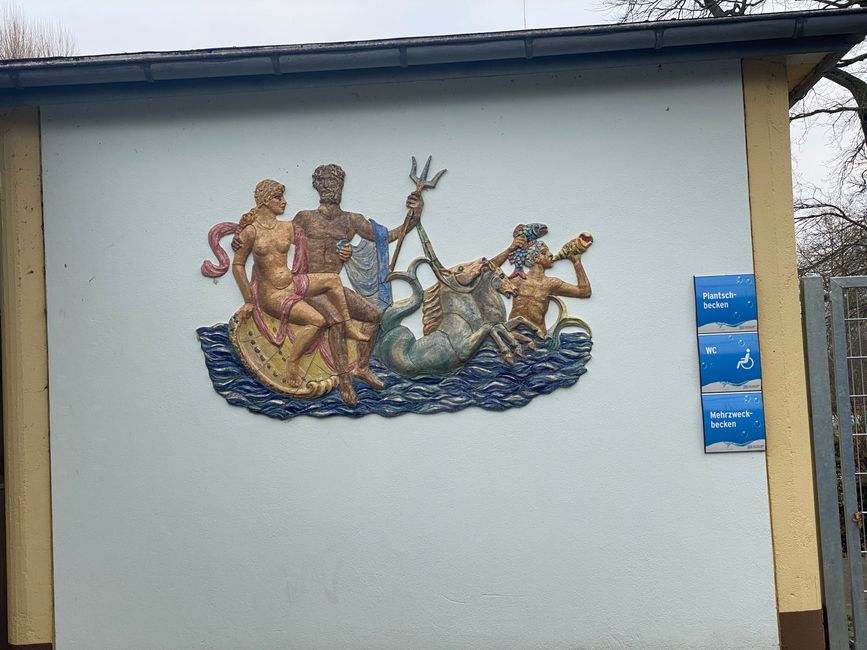 Hinweis auf die Familien-Ecke des Bades