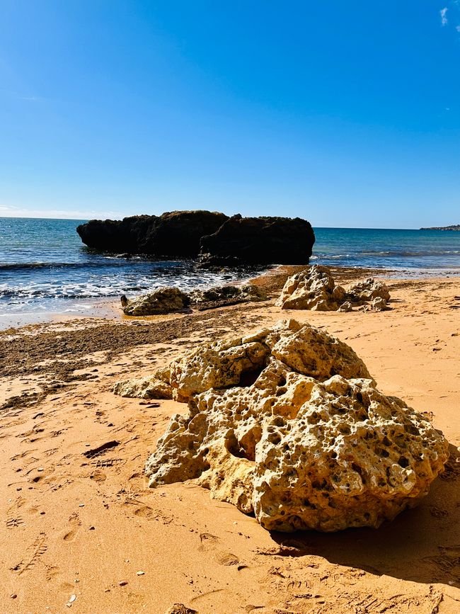 Ein Tag am Meer: Strandspaziergang in Albufeira