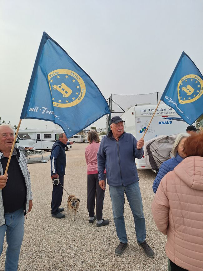 The flags are waving