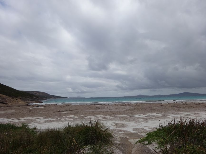 Le Grand Beach, hier startet der Regen