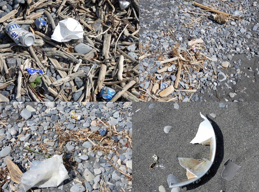 Abfall am Strand