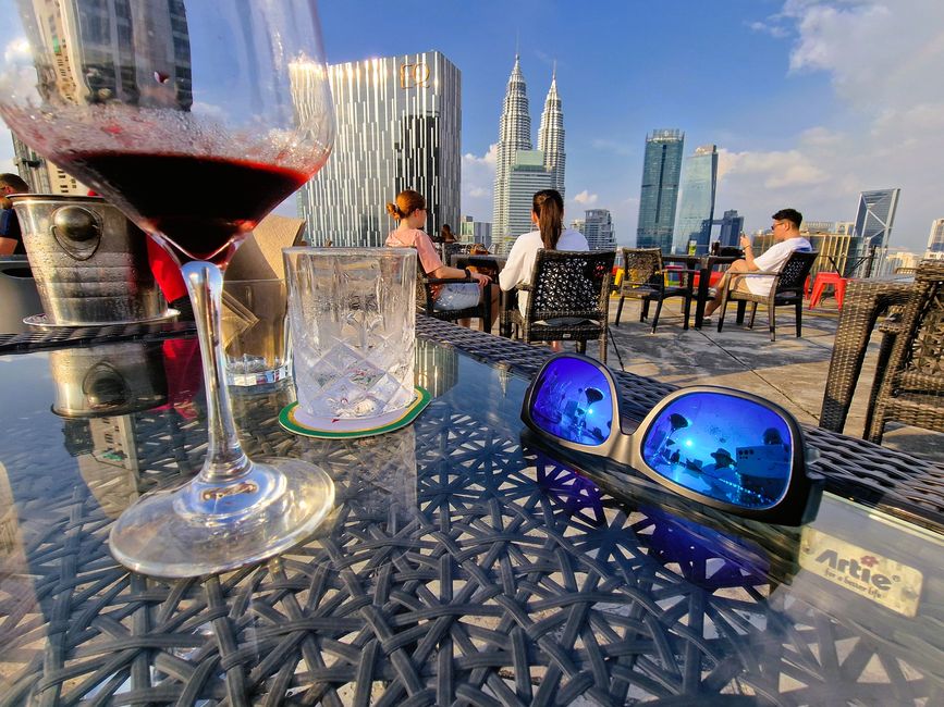 Helipad bar. Former helicopter landing pad