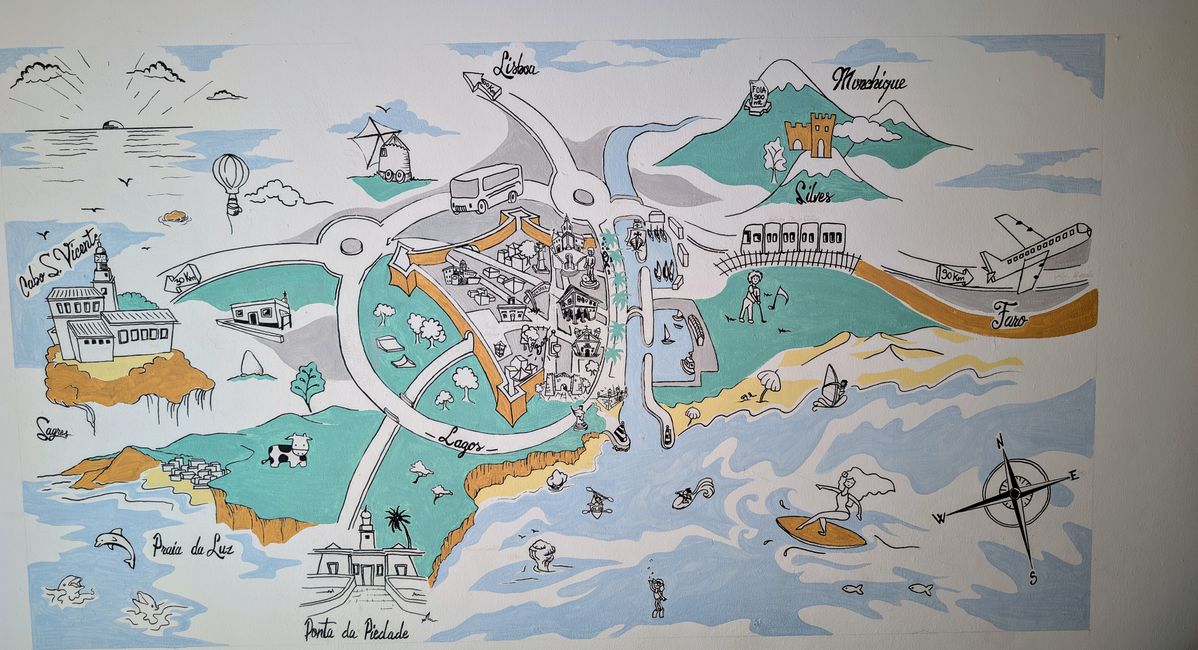 Flug nach Faro und mit dem Bus weiter nach Lagos