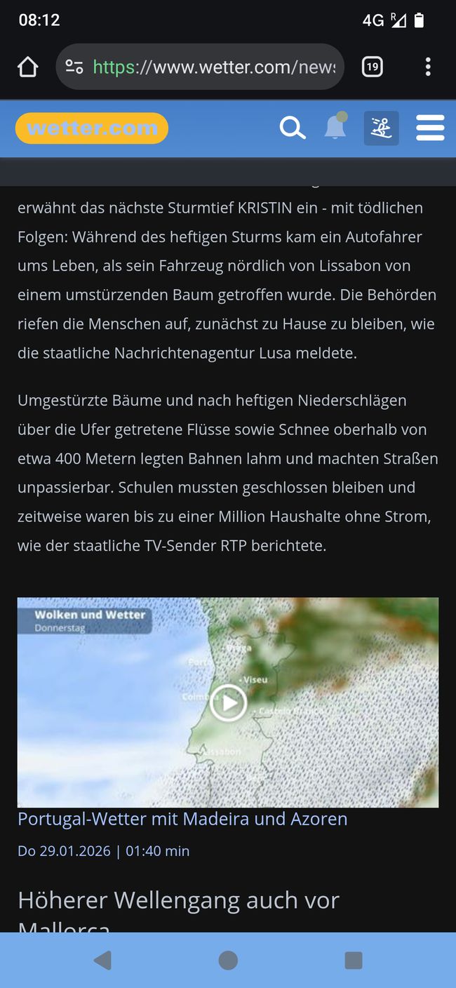 ...und leider wetterbedingte vorläufige Pause der großen Wanderung...