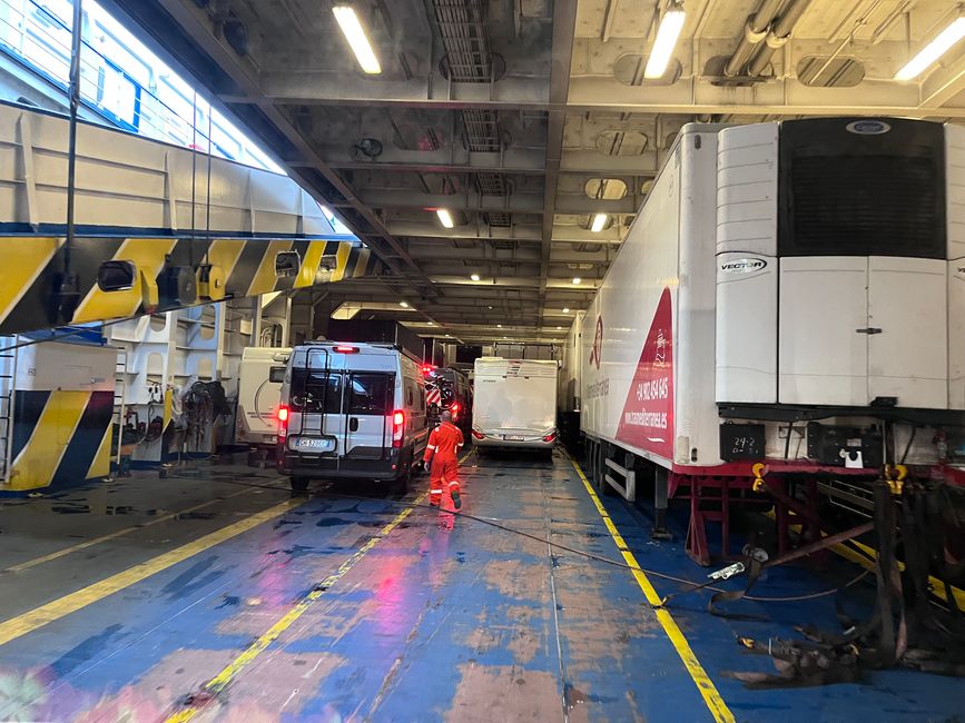 Just made it onto the ferry - as always, very tight and a matter of inches!