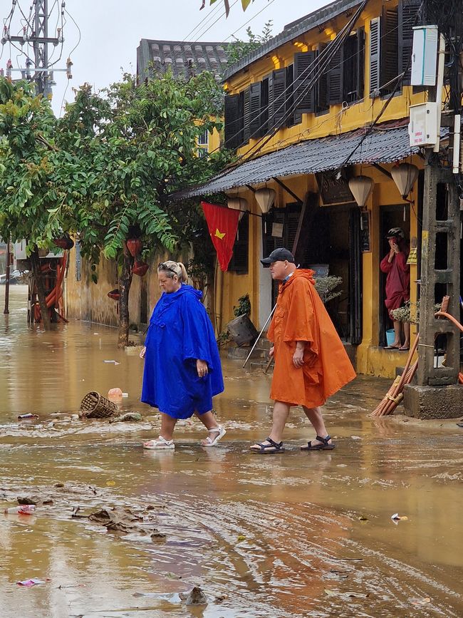 Vorüber die Flut.
Wer sah es wohl, du selig Land, 
wie dich die Welle überwand.