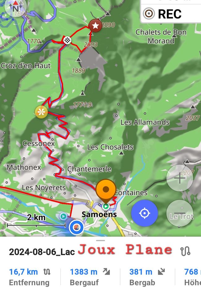 1000hm Fahrrad, 330hm wandern 